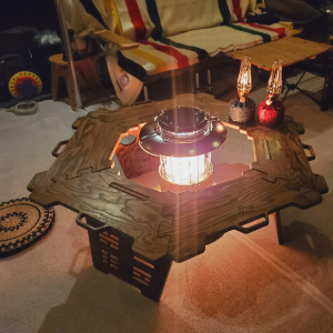 캠핑 테이블의 명품! 오템트리 헥사 육각기어 조립식 테이블