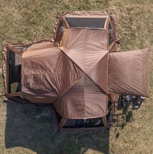 T자형 설계로 공간 활용 극대화! 코베아 네스트T 탄 캠핑용 텐트